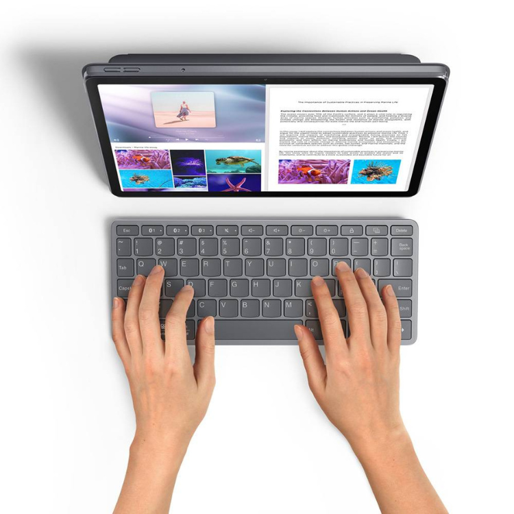 Teclado Lenovo Multi-Device Wireless Tab PT Cinzento