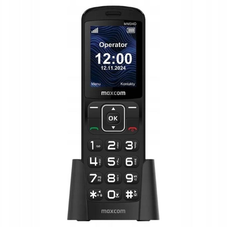 Telefone Fixo s/ Fios Maxcom MM34D SE Preto