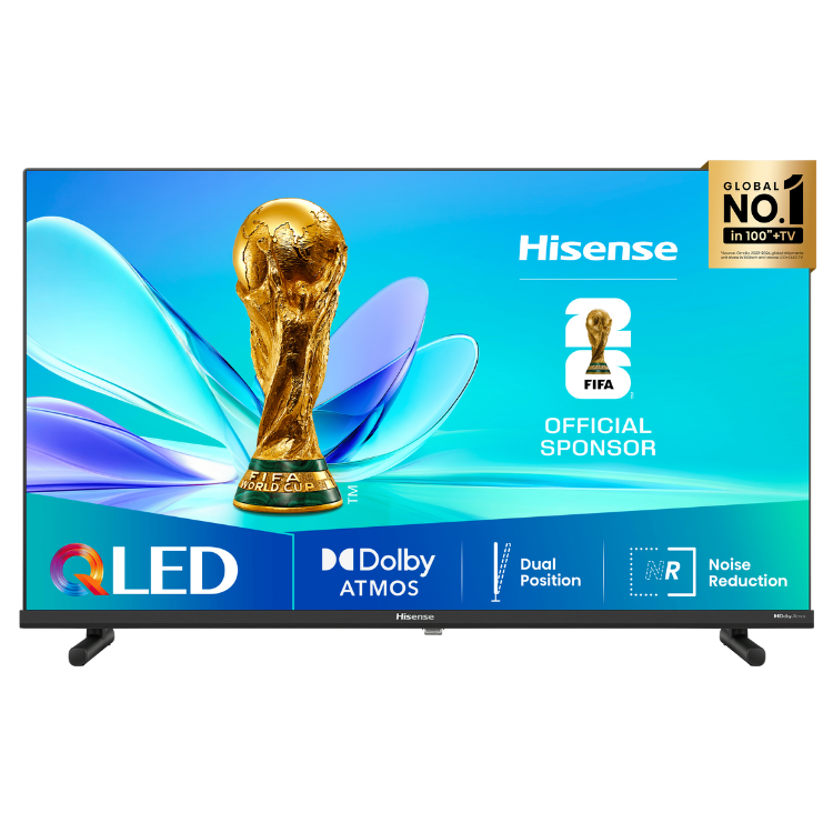 Televisão Hisense A5Q 2025 Smart TV 4K QLED 32" com tecnologia QLED, Dolby Atmos e redução de ruído.
