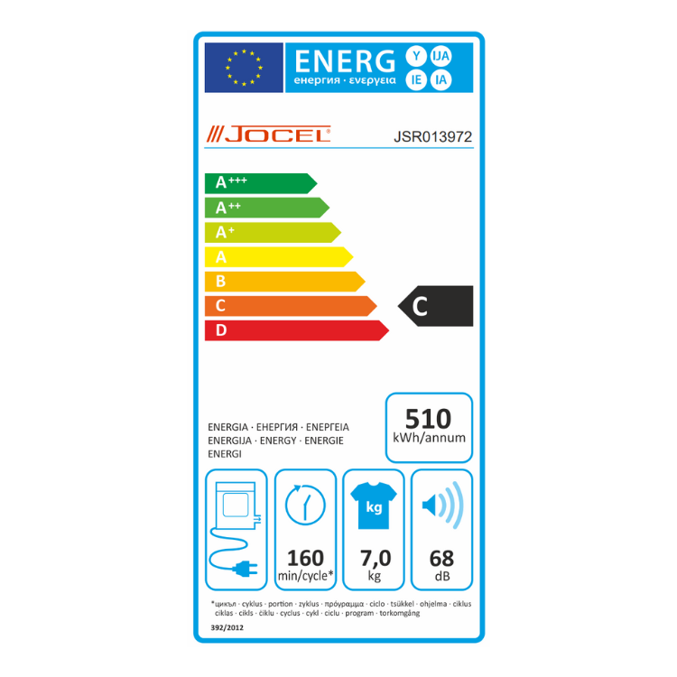 Máquina de Secar Roupa Jocel JSR013972 7Kg Classe C Branco - Usado Grade A+