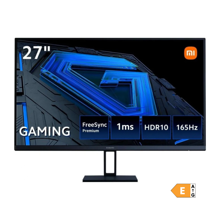 Monitor Xiaomi Mi Gaming G27i IPS FHD 27", preto, com tecnologia FreeSync Premium, 1ms, HDR10, 165Hz.