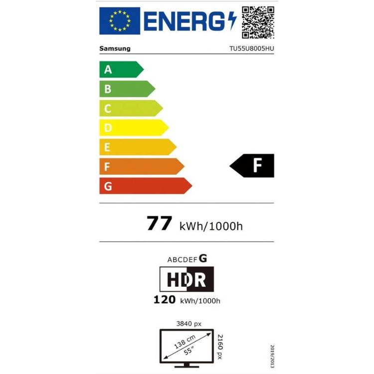 Televisão Samsung Crystal U8005H (2026) Smart TV 4K LED 55"