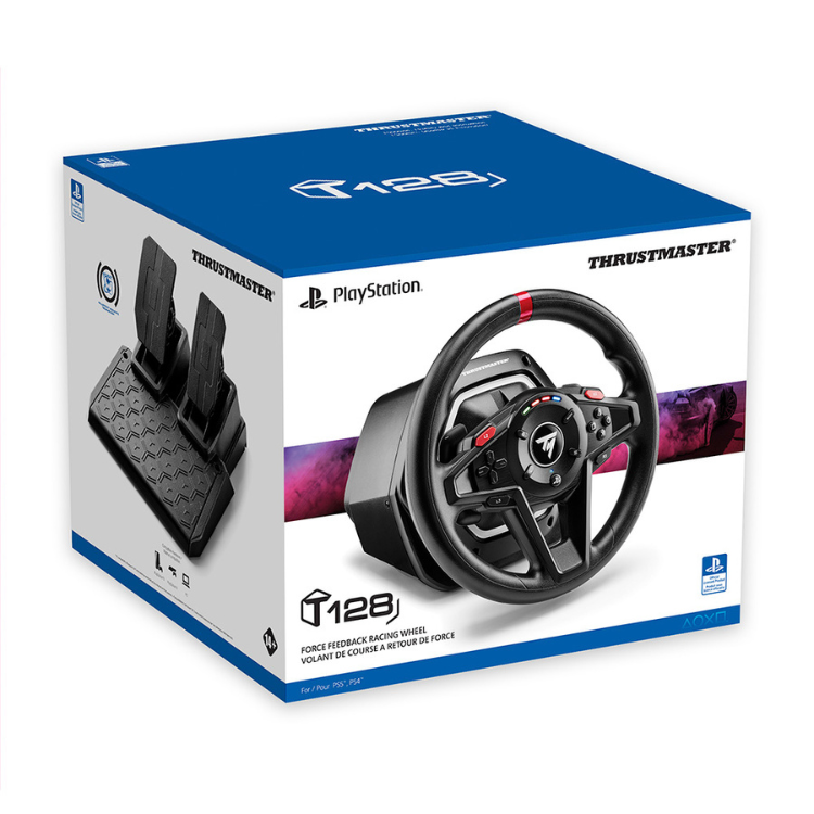 Volante + Pedais Thrustmaster T128 Force Feedback PS5/PS4/PC