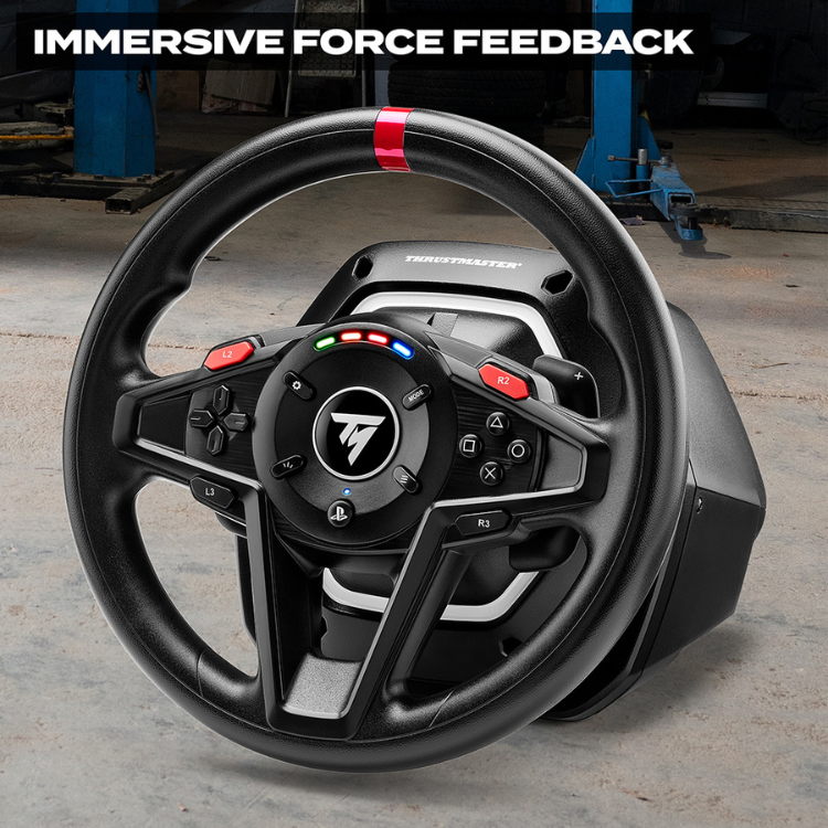 Volante + Pedais Thrustmaster T128 Force Feedback PS5/PS4/PC