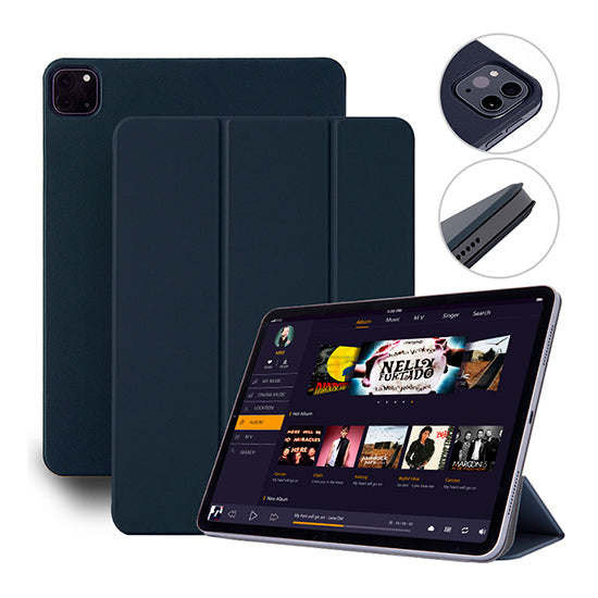 Capa DEVIA Leather Magnectic Apple iPad Pro 11" C/Pencil Slot Azul