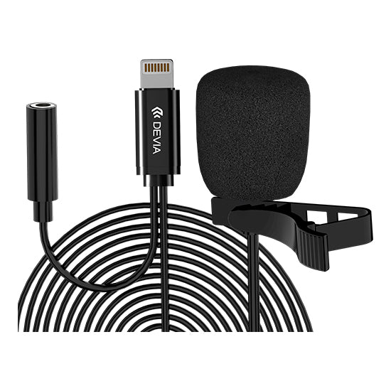 Microfone Smart Series Devia p/ Smartphone Lightning Preto