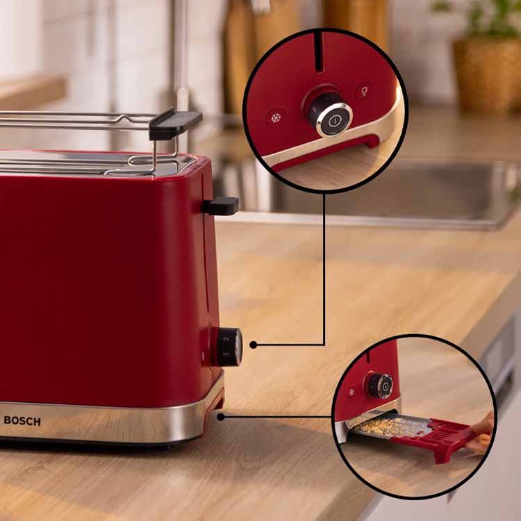 Torradeira Bosch TAT4M224 MyMoment 2 Fatias 950W Vermelho