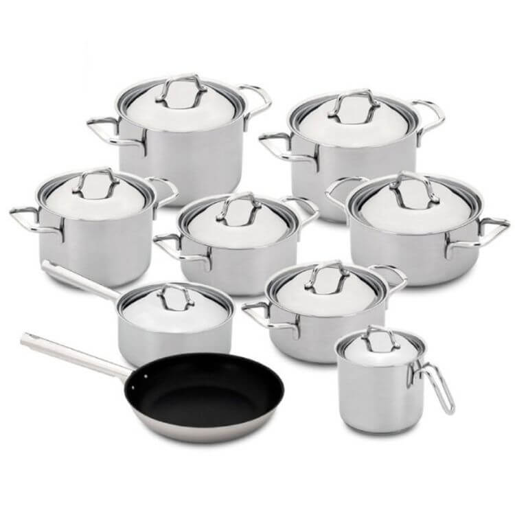 Trem de Cozinha Silampos Alfama 9 Peças Aço Inoxidável 18/10