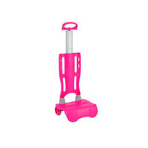 Carrinho de transporte rosa com rodas da Safta.