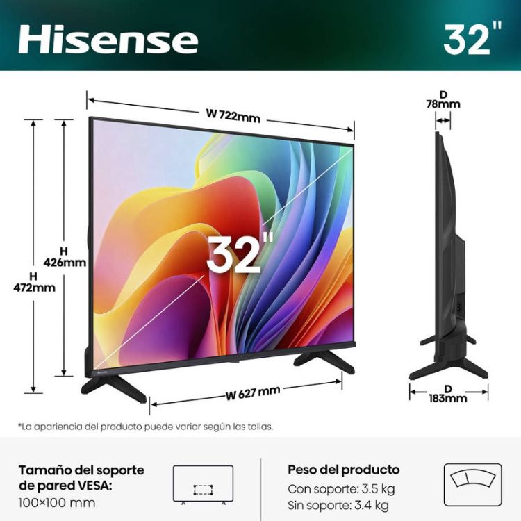 Televisão Hisense A4S (2026) Smart TV LED HD 32"