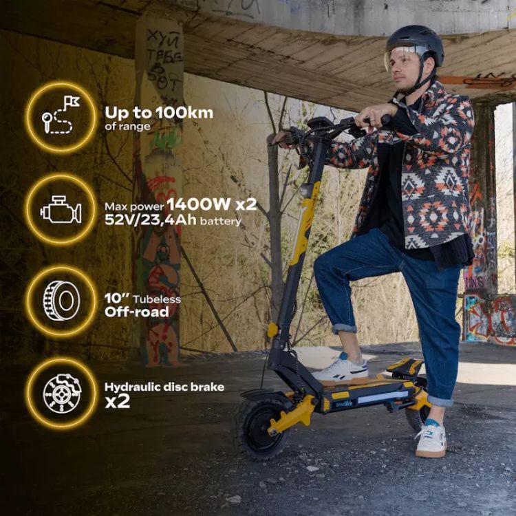 Trotinete Elétrica Urbanglide Cruise 1000 GT 2x2 Amarelo