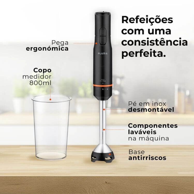 Varinha Mágica Flama 2037FL BlendEasy AntiScratch 1200W