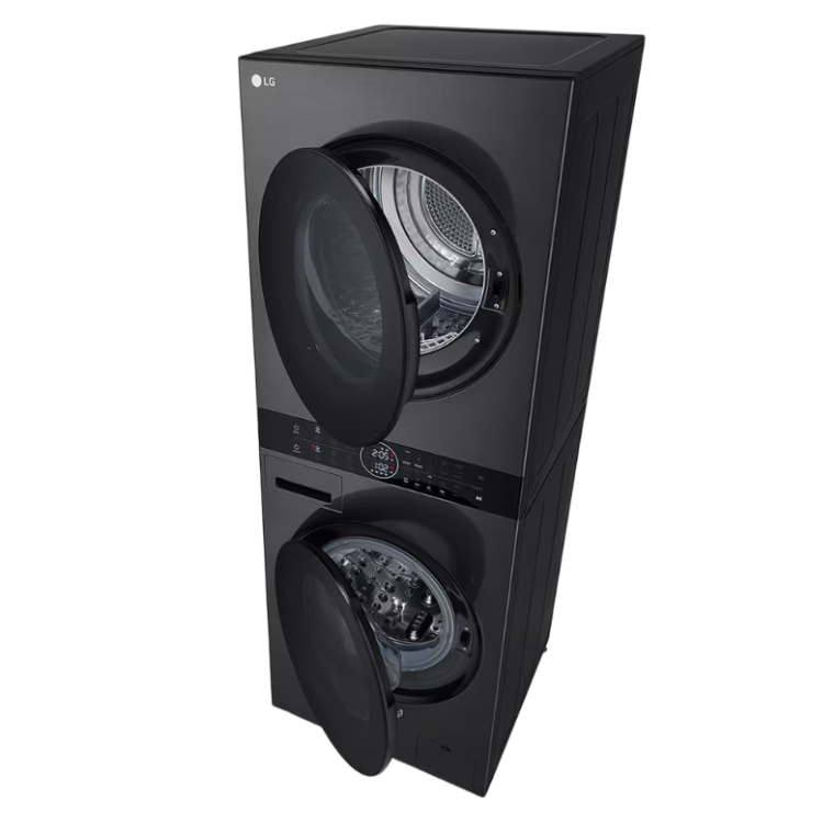 Máquina de Lavar e Secar Roupa LG WashTower WT1210BBF 12Kg/10Kg 1400RPM Classe A Preto
