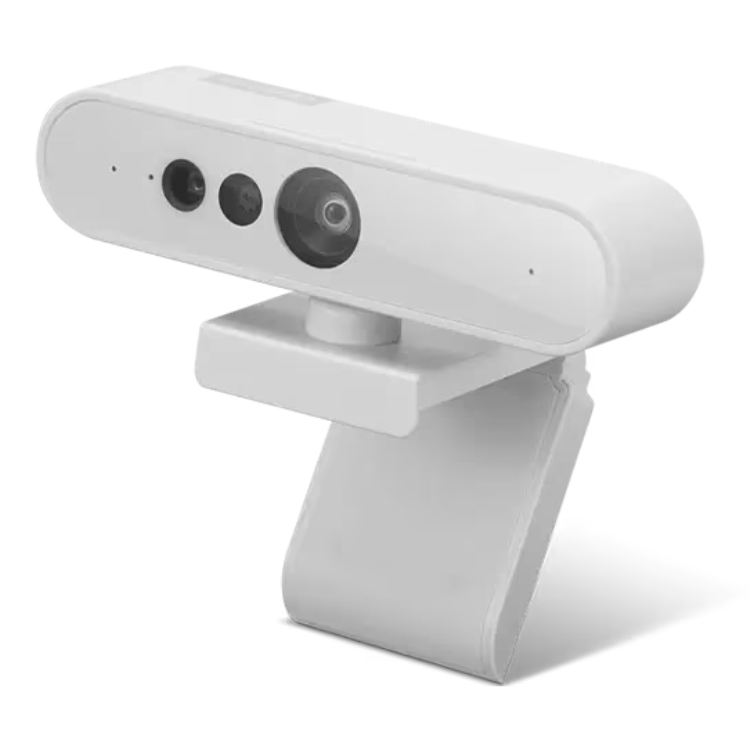Lenovo webcam, white, 3 black lenses, USB, Full HD 1080p.