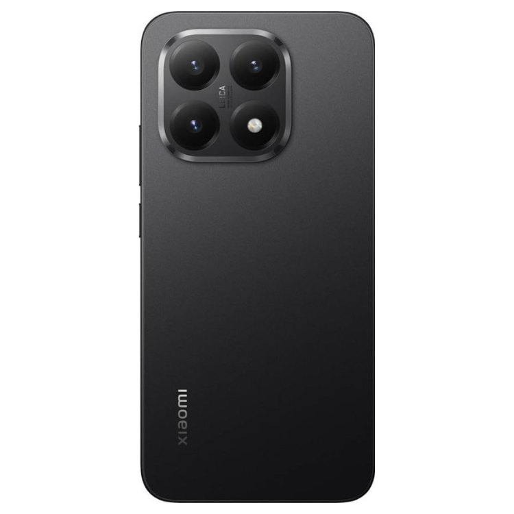 Smartphone Xiaomi 15T 5G preto com quatro câmeras traseiras e logotipo Xiaomi na parte inferior.
