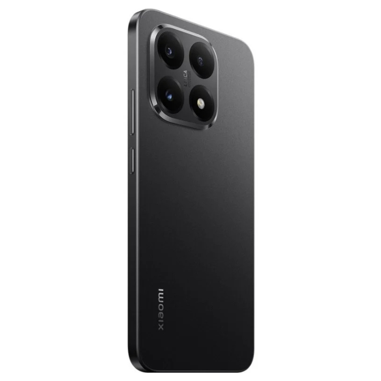 Smartphone Xiaomi 15T 5G preto com quatro câmeras traseiras e logotipo Xiaomi na parte inferior.