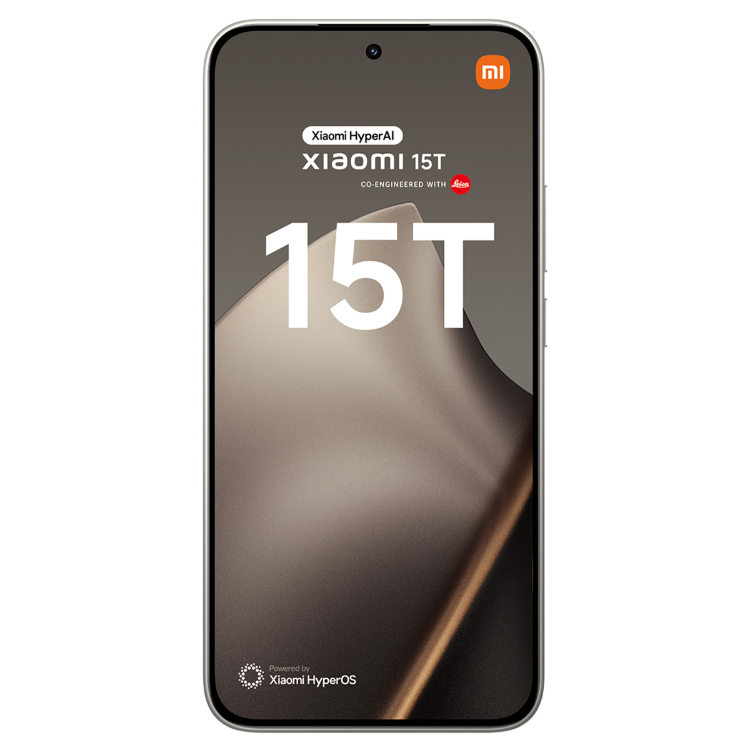 Smartphone Xiaomi 15T 5G cinzento, 6.83 polegadas, 12GB/256GB.