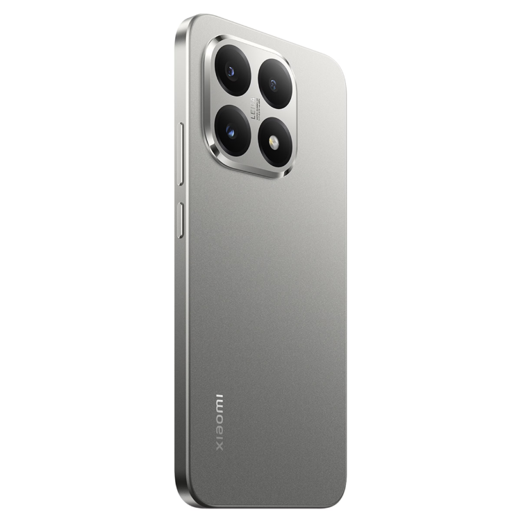 Smartphone Xiaomi 15T 5G cinzento, com quatro câmeras na parte superior esquerda e logotipo Xiaomi na parte inferior.