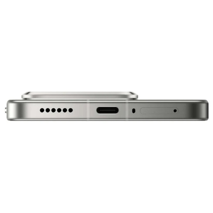 Xiaomi 15T Pro 5G cinzento, vista lateral com várias aberturas e entrada USB-C.