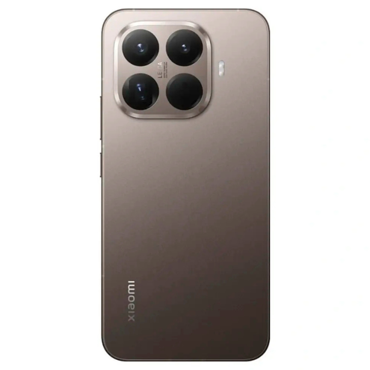 Smartphone Xiaomi 15T Pro 5G, cor dourada, quatro câmeras traseiras e logotipo Xiaomi na parte inferior.