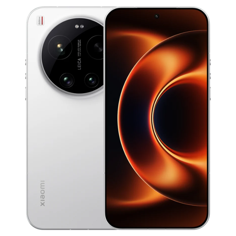 Smartphone Xiaomi 17 Ultra branco,  vista frontal e traseira com câmera Leica.