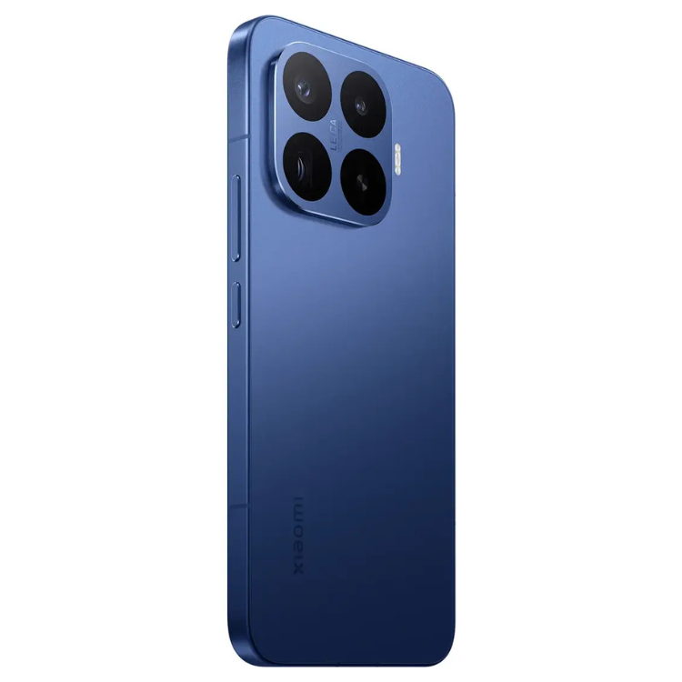 Smartphone Xiaomi 17T Pro 5G, azul, quatro câmeras traseiras.