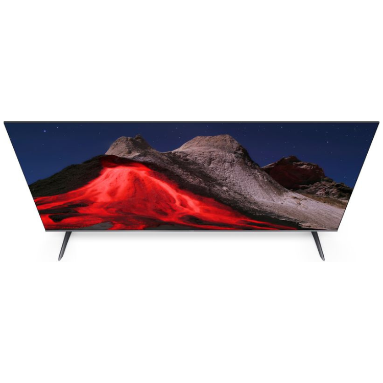 Televisão Xiaomi A PRO 2026 Smart TV 4K QLED 32" com imagem de montanha ao noite com lava.