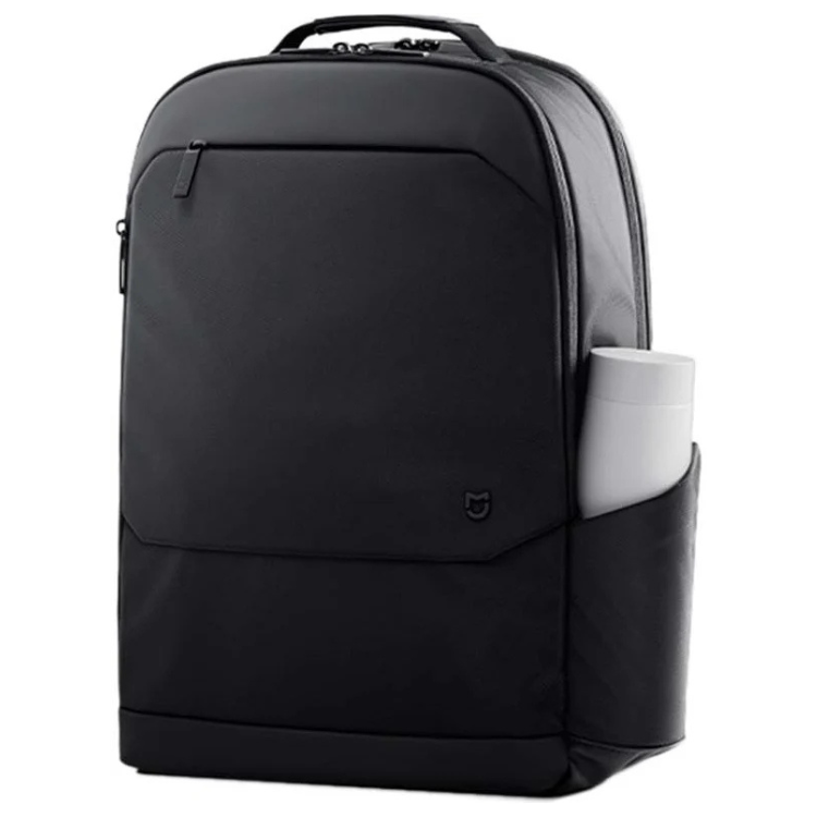 Mochila Xiaomi Business Backpack 15,6" preta com compartimento lateral para garrafa.