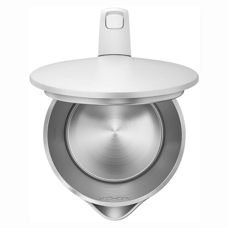 Xiaomi electric kettle, white and stainless steel, 1.7L, double wall.