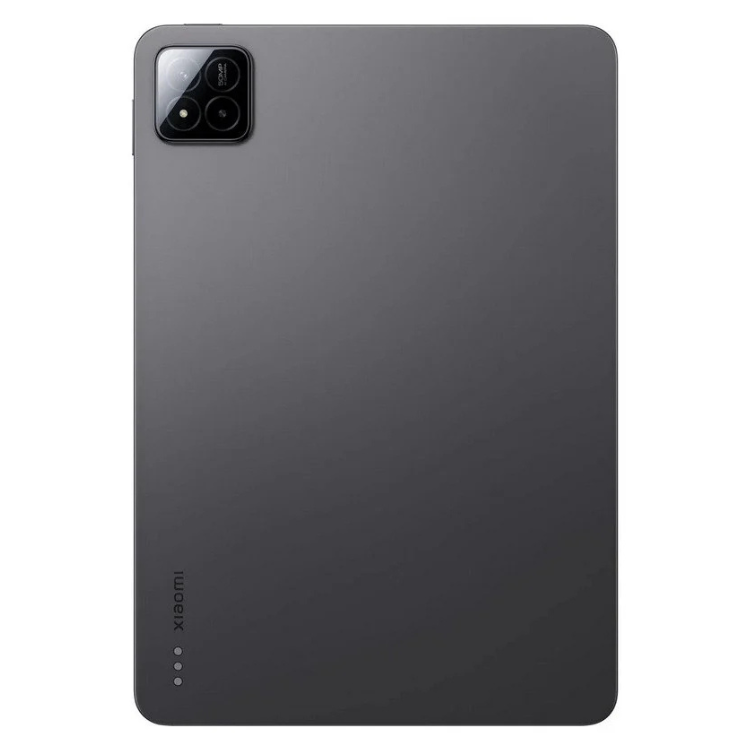 Tablet Xiaomi Pad 7 cinzento, 11.2 polegadas, câmara tripla, logotipo Xiaomi na parte inferior.