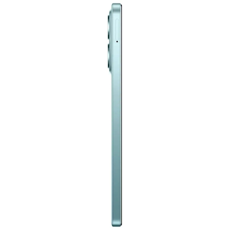 Smartphone Xiaomi Redmi 15C, cor verde, lado lateral.