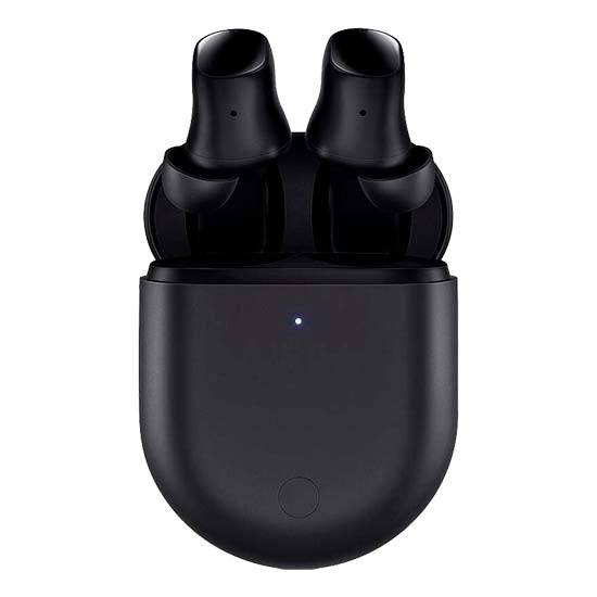 Auriculares Bluetooth Xiaomi Redmi Buds 3 Pro preto com caixa de carregamento.