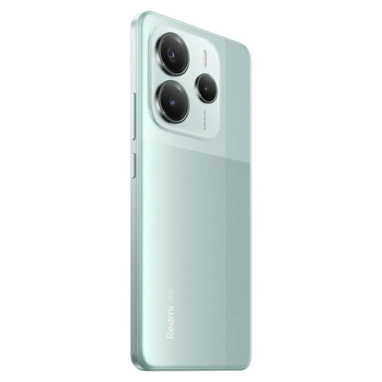 Xiaomi Redmi Note 14 5G, 8GB/256GB, verde, câmaras triplas, ecrã não visível.