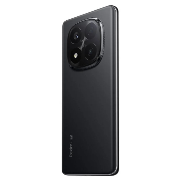 Smartphone Xiaomi Redmi Note 14 Pro+ 5G preto, com três câmeras na parte traseira e logotipo Redmi na parte inferior.