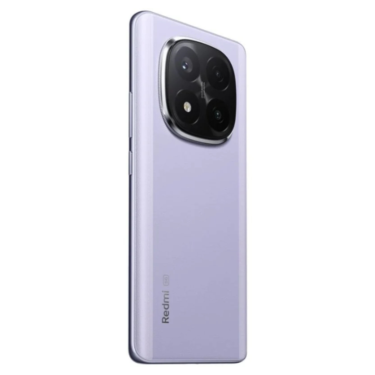 Smartphone Xiaomi Redmi Note 14 Pro+ 5G, cor roxa,  câmara tripla na parte de trás.