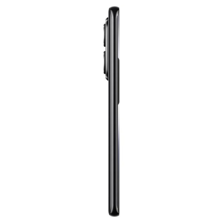 Smartphone Xiaomi Redmi Note 14 Pro 5G preto, lado esquerdo com detalhes de botões e câmera.