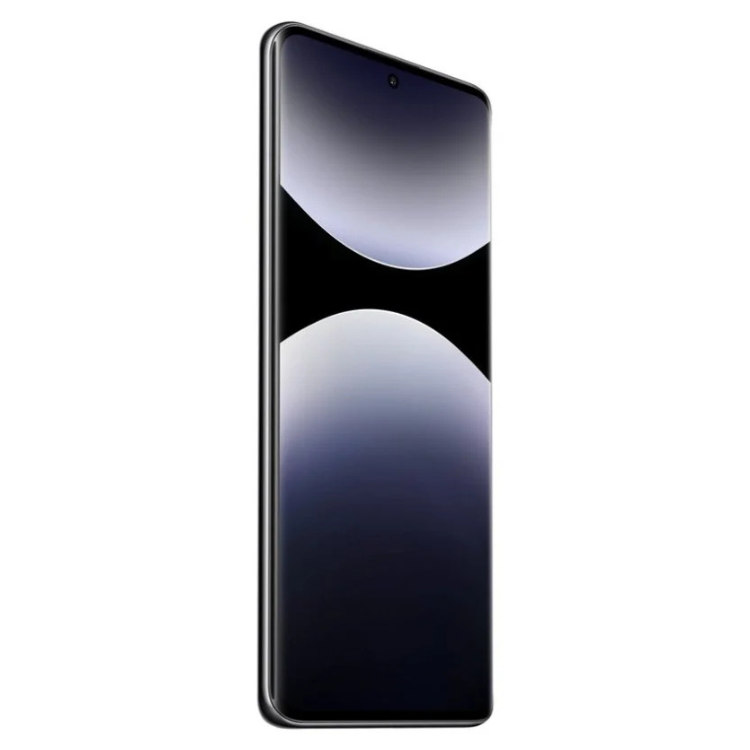 Smartphone Xiaomi Redmi Note 14 Pro+ 5G preto, ecrã com gradiente de cores escuras.