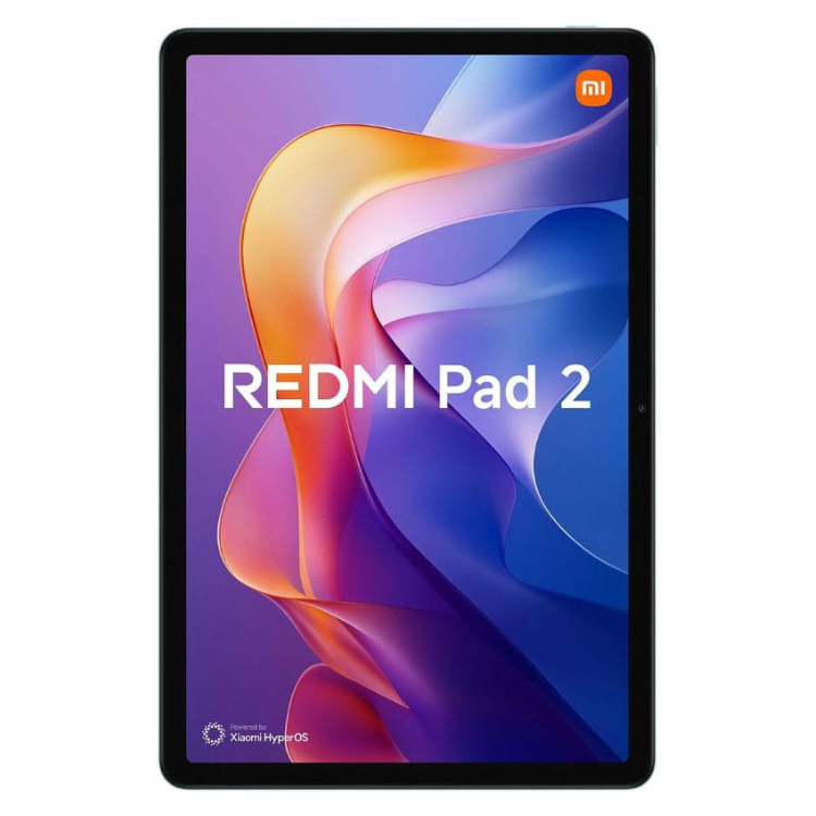 Tablet Xiaomi Redmi Pad 2 11" 4GB/128GB verde, com ecrã colorido e logótipo Xiaomi.