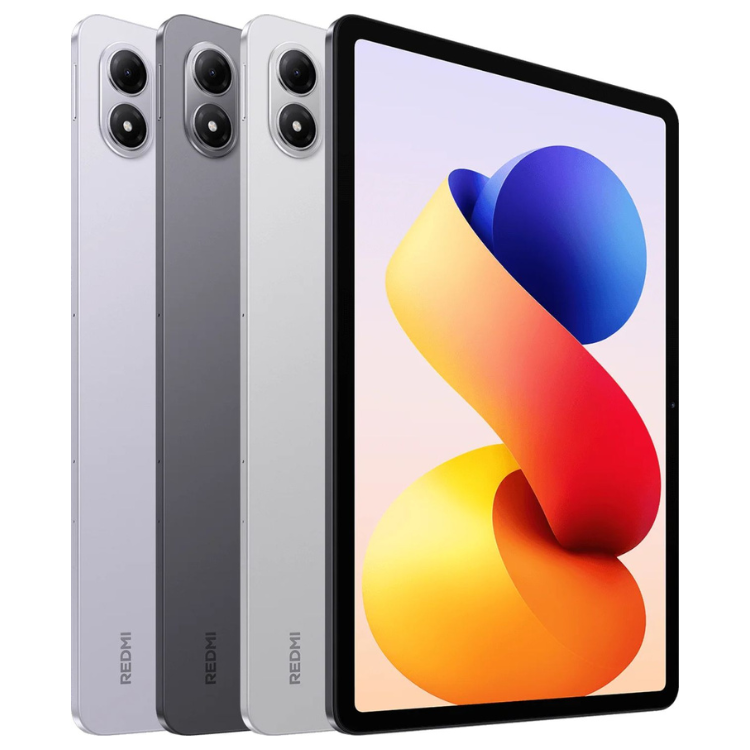 Tablet Xiaomi Redmi Pad 2 Pro 12.1" IPS LCD, processador MediaTek Helio G99, 6GB/128GB, câmara dupla, Roxo, cinzento, prata e branco.