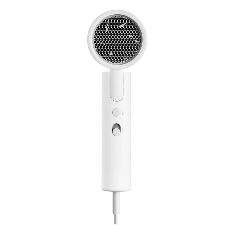 Xiaomi compact hair dryer, white, 1600W, with buttons and honeycomb grille.
