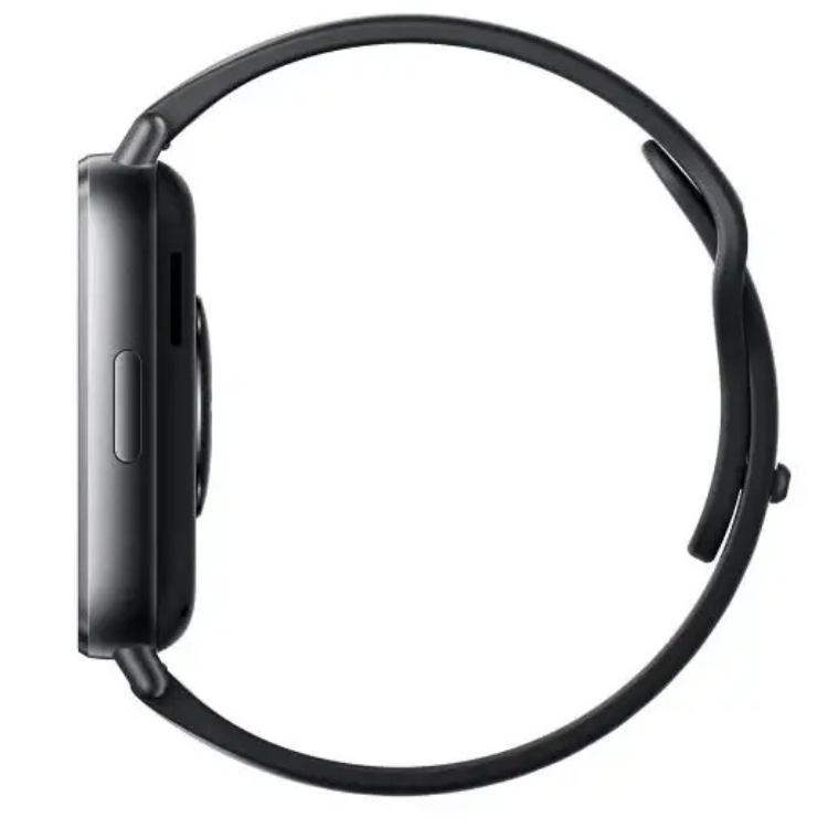 Smartwatch Xiaomi Redmi Watch 5 Active preto com pulseira de silicone.