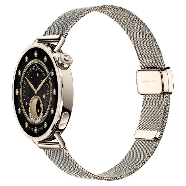 Smartwatch Xiaomi Watch S4 c/ Bracelete Milanesa Dourado