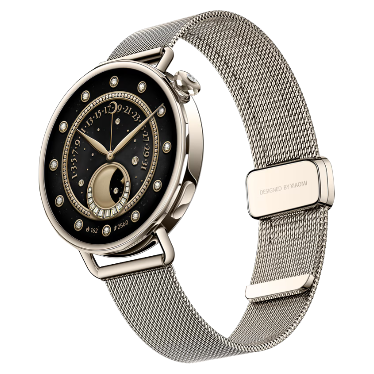 Smartwatch Xiaomi Watch S4 c/ Bracelete Milanesa Dourado