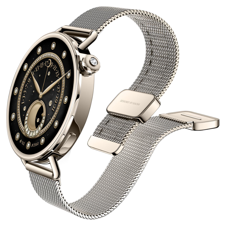 Smartwatch Xiaomi Watch S4 c/ Bracelete Milanesa Dourado