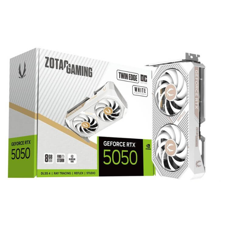 Placa Gráfica Zotac Gaming RTX 5050 Twin Edge OC White Edition 8GB GDDR6 DLSS4