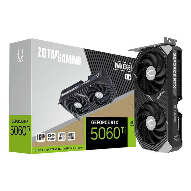 Placa Gráfica Zotac Gaming RTX 5060 TI Twin Edge OC 16GB GDDR7 DLSS4